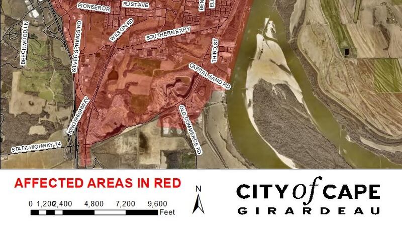 La ciudad de Cape Girardeau pide a sus clientes que hagan un uso responsable del agua el lunes...