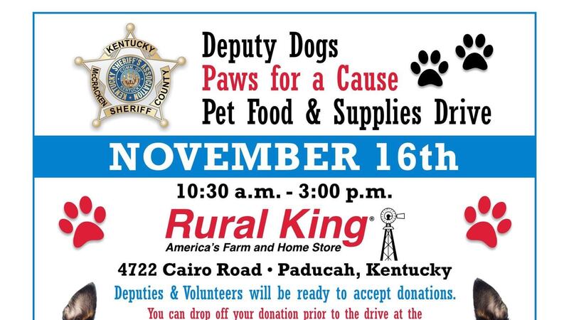 ‘Paws for a Cause’ es una colecta de alimentos y suministros que se centra en las mascotas.