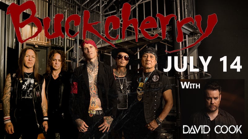 Buckcherry actuará en el Centro Cultural y Cívico de Marion el 14 de julio.
