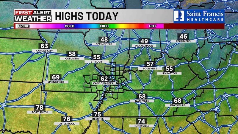 El día comienza con frío y cielos parcialmente nublados.