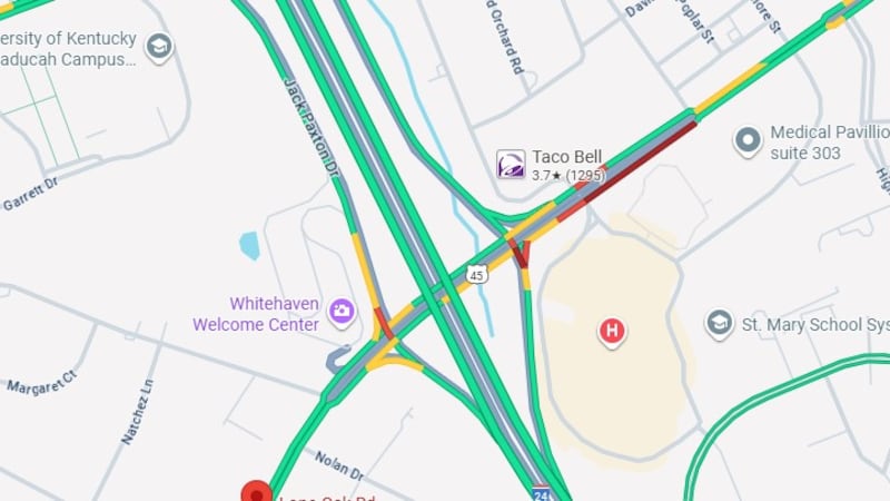 Un accidente en Paducah está ralentizando el tráfico en la tarde del jueves 18 de septiembre.