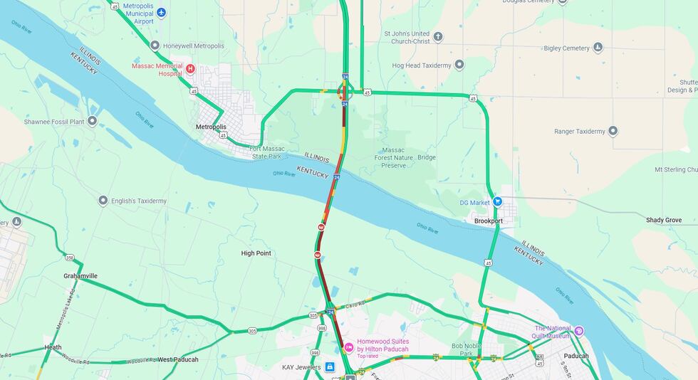 Los carriles en dirección oeste de la Interestatal 24 permanecieron cerrados durante varias...
