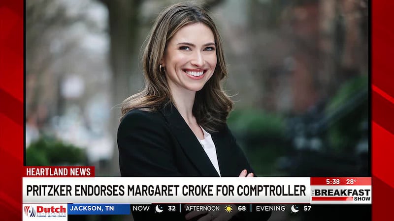 El gobernador de Illinois, JB Pritzker, respalda a Margaret Croke en su campaña para contralora.