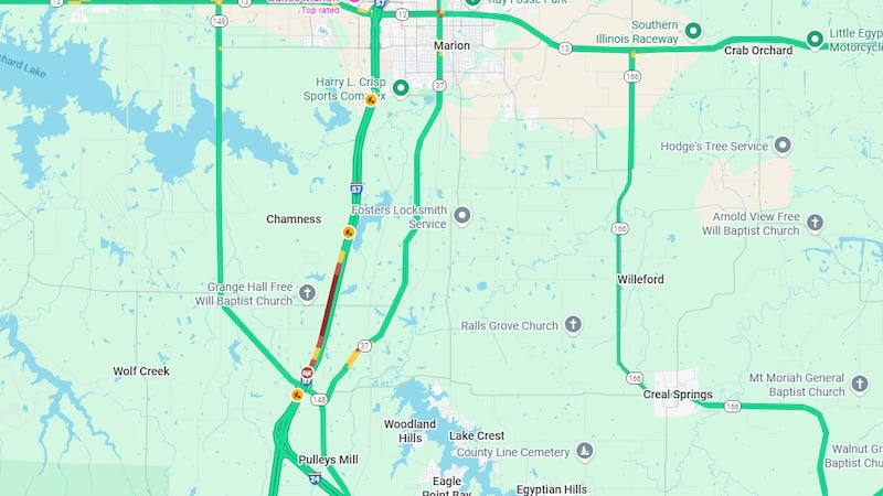 Una persona resultó herida en un accidente entre dos vehículos en la Interestatal 57 en...
