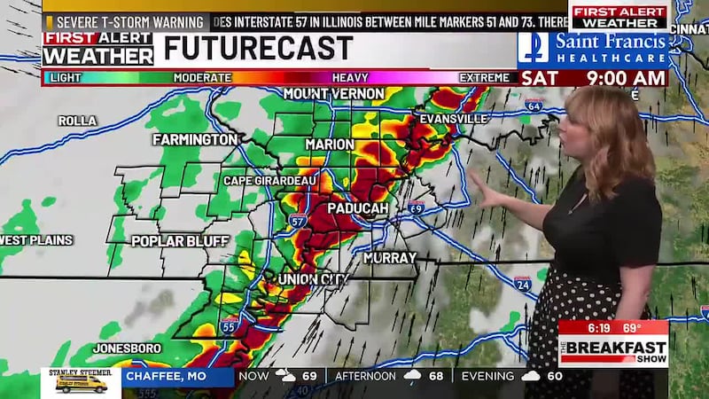 Después de una mañana tormentosa, la lluvia seguirá alejándose del Heartland.
