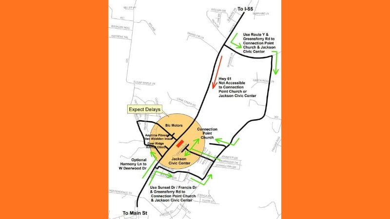 La ciudad de Jackson anunció que las obras cerca del Centro Cívico afectarán a los conductores...