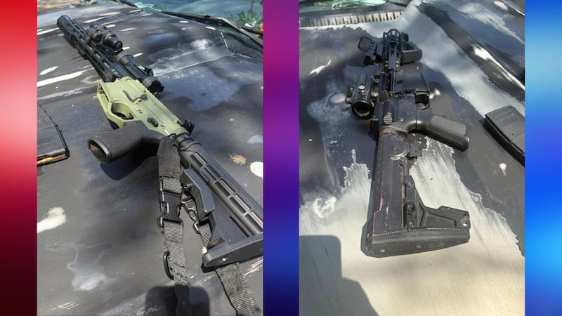 Los dos armas de fuego en posesión ilegal